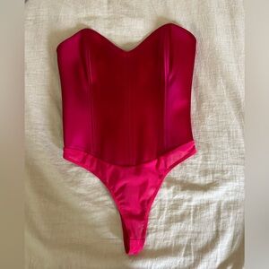 Aritzia Babaton Hot Pink Corset Bdysuit